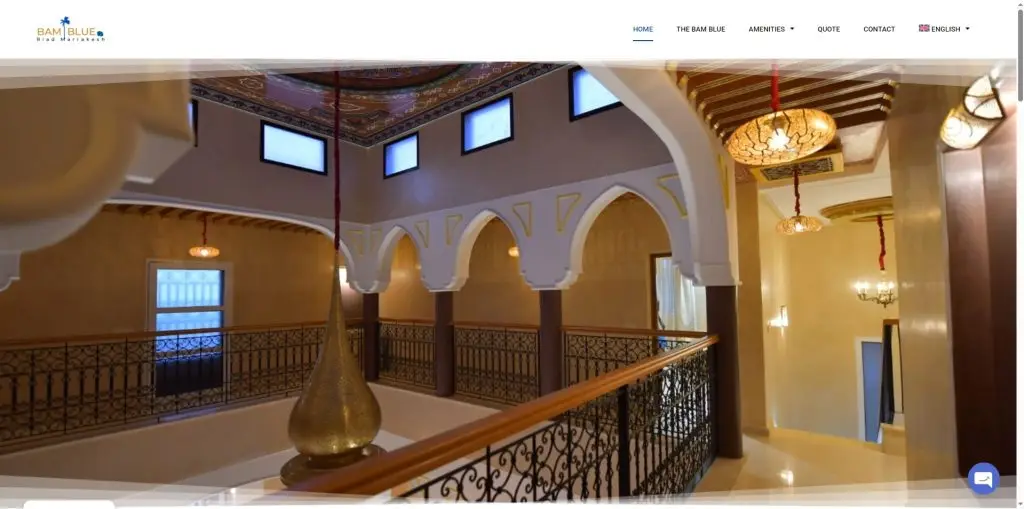 FOMIT Solutions Webdesign & Digitale Marketing Dendermonde - Klant Riad BamBlue Marrakesh
